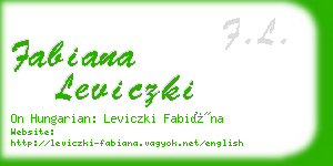 fabiana leviczki business card